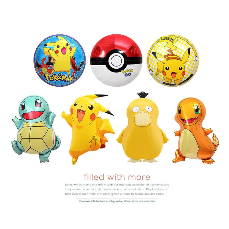 🔵 Pokemon Party Pikachu & Friends Aluminium Film Balloon 🎈🎉 - Cyprus