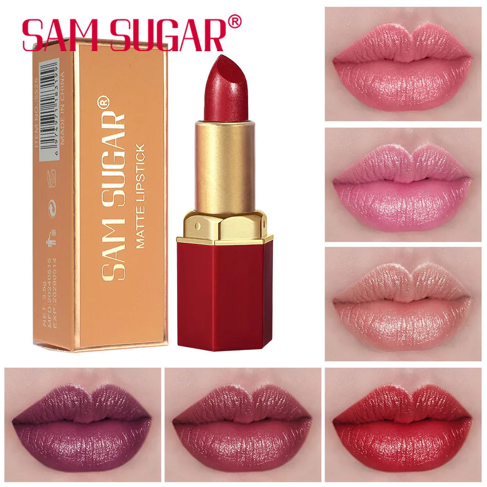 Sam Zucker Velvet Mattlippenstift mit Perlenzglitzer