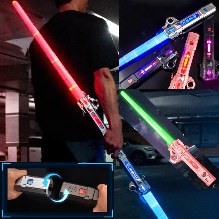 Telescopic Colourful Lightsaber with Sound Effects for Kids