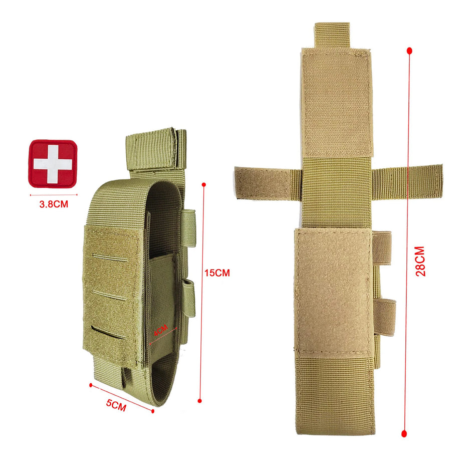 Tactical Tourniquet 2nd Bag Holder Medical Hiking Survival First Aid Kit Gear Militar Camping Equipment Rescue Outdoor Molle