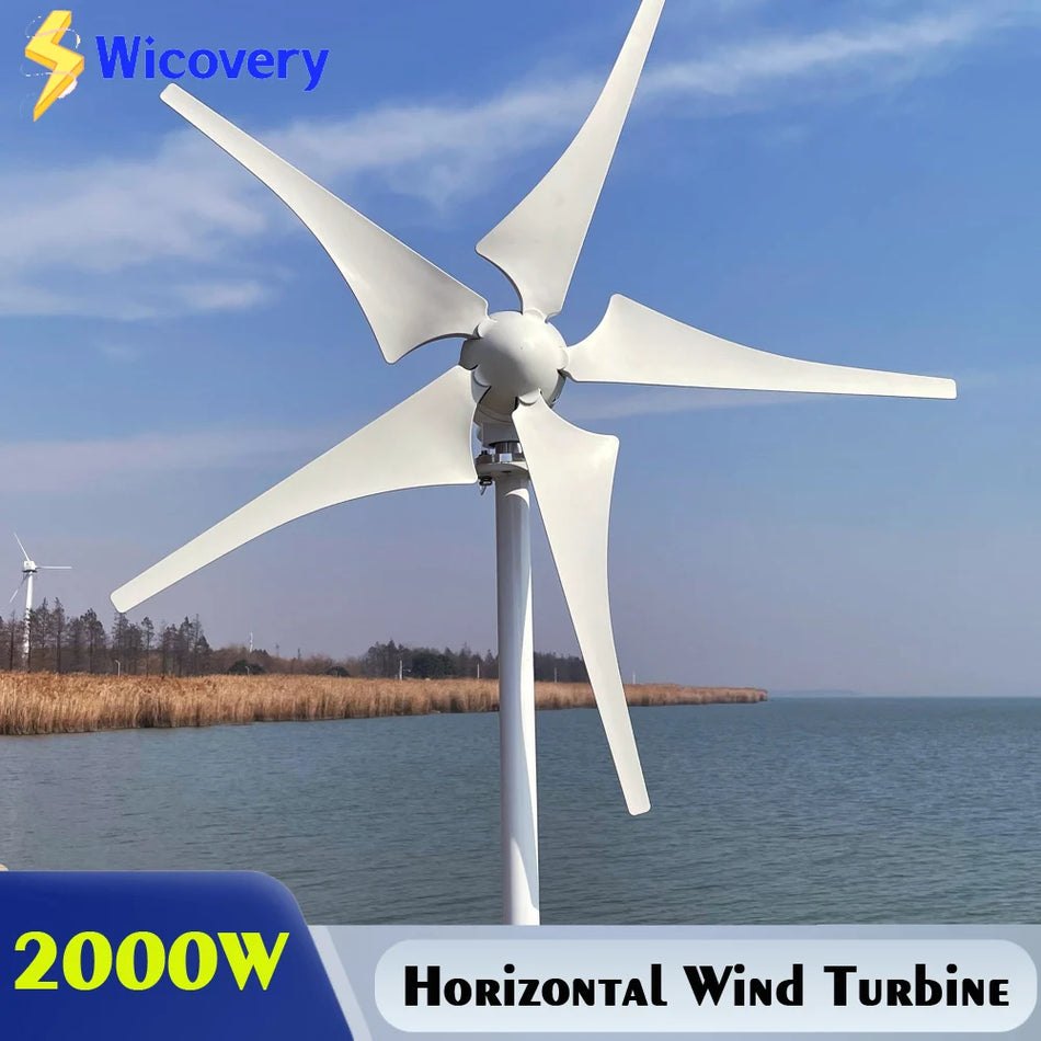 2000W Magnetic Motor Wind Turbine Generator with MPPT Controller