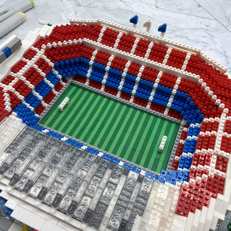 🔵 Barcelona Soccer Stadium Model Micro Mini Bricks Kit - Cyprus