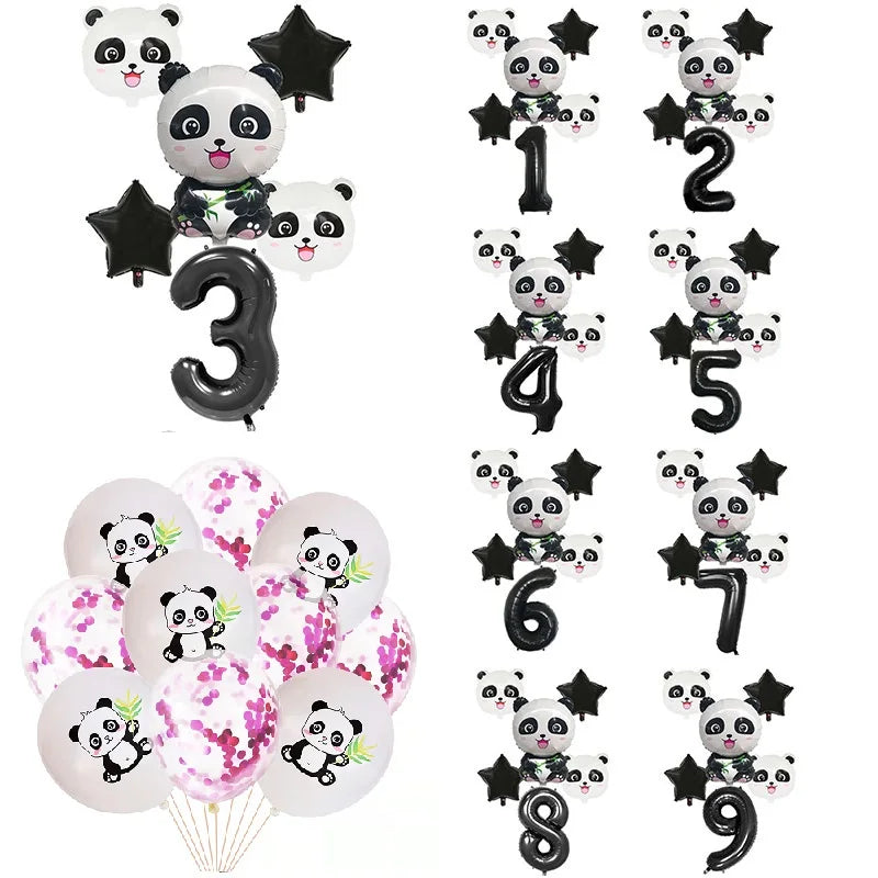 32inch Cartoon Animal Black Foil Number Balloon Set 🌟 - Cyprus