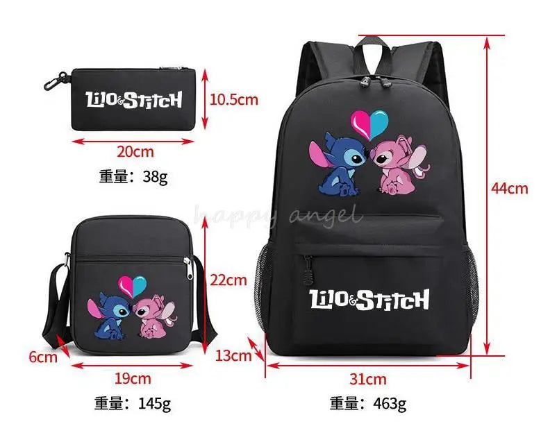 Stitch Cartoon Backpack for Girls - Chic Schoolbag with Love - Cyprus