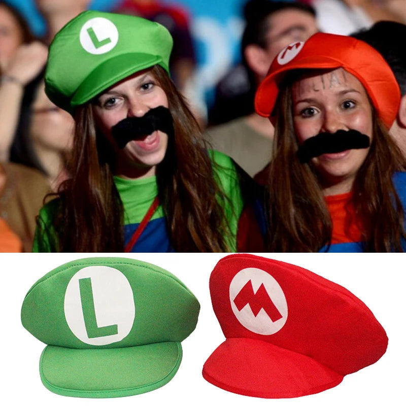 🔵 Super Mario Bros Hat Beard Set Cosplay Props - Cyprus