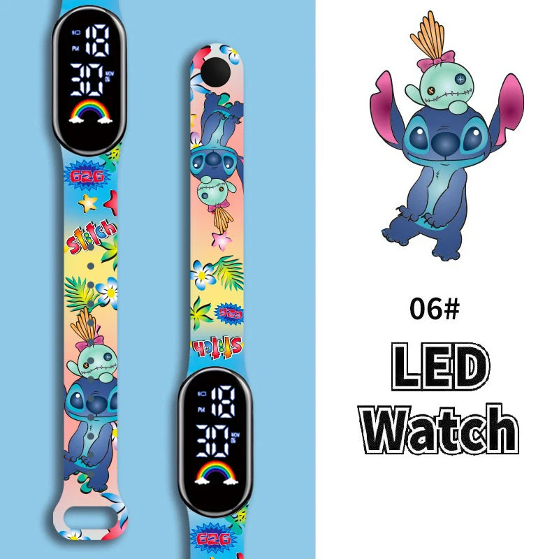 Disney Stitch Kids su geçirmez LED saat - Kıbrıs