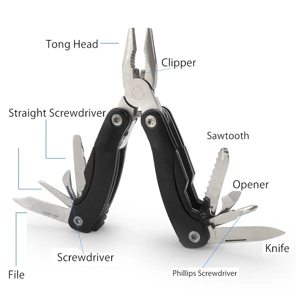 Pocket Mini -Ziermesser Messerschraubendreher Klappe Kleine Multitool -Opener -Nagelfeile Präzisionszange Handwerkzeug im Freien Notfallwerkzeug