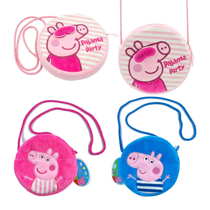 🔵 Peppa Pig George Stuffed Backpack - Kawaii Cartoon Character Plush Bag - Ideal for Children's Birthday - Cyprus