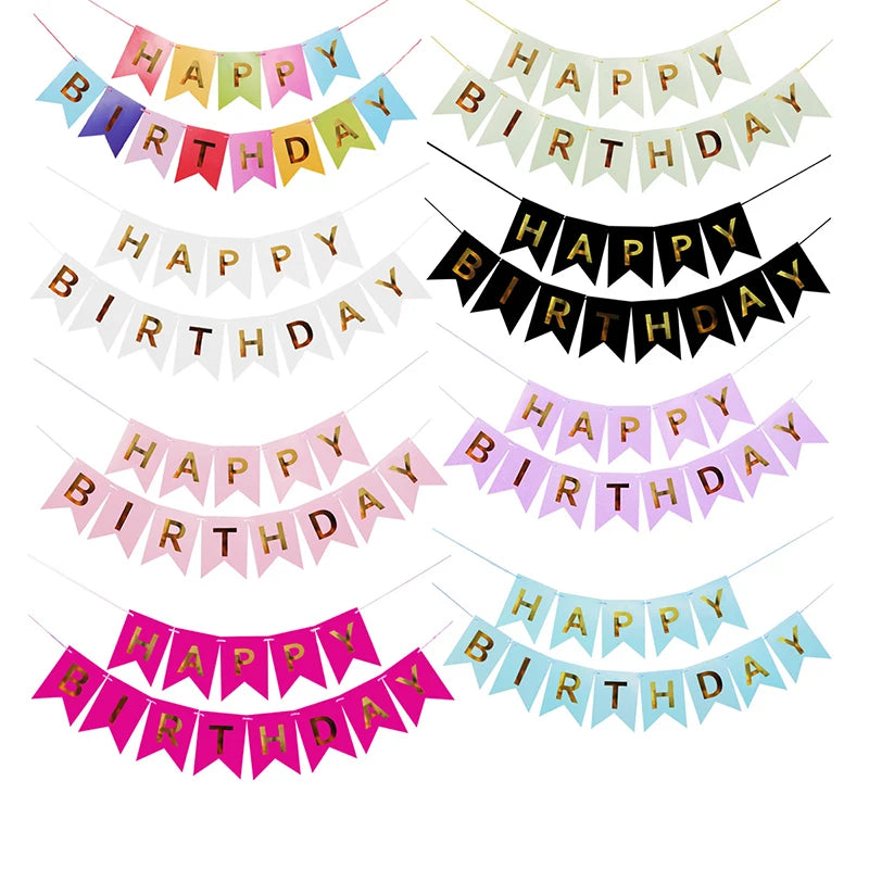 Colourful Happy Birthday Banner Set - 13 Pieces - Cyprus