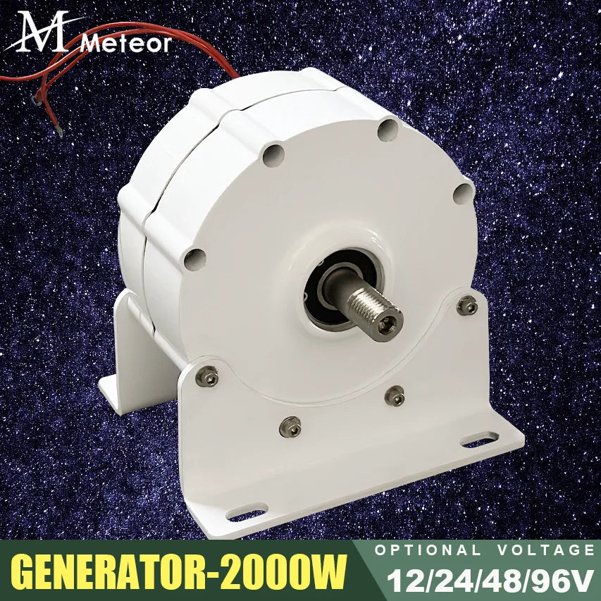 2KW Gearless Permanent Magnet Electric Generator for Wind and Water Turbines