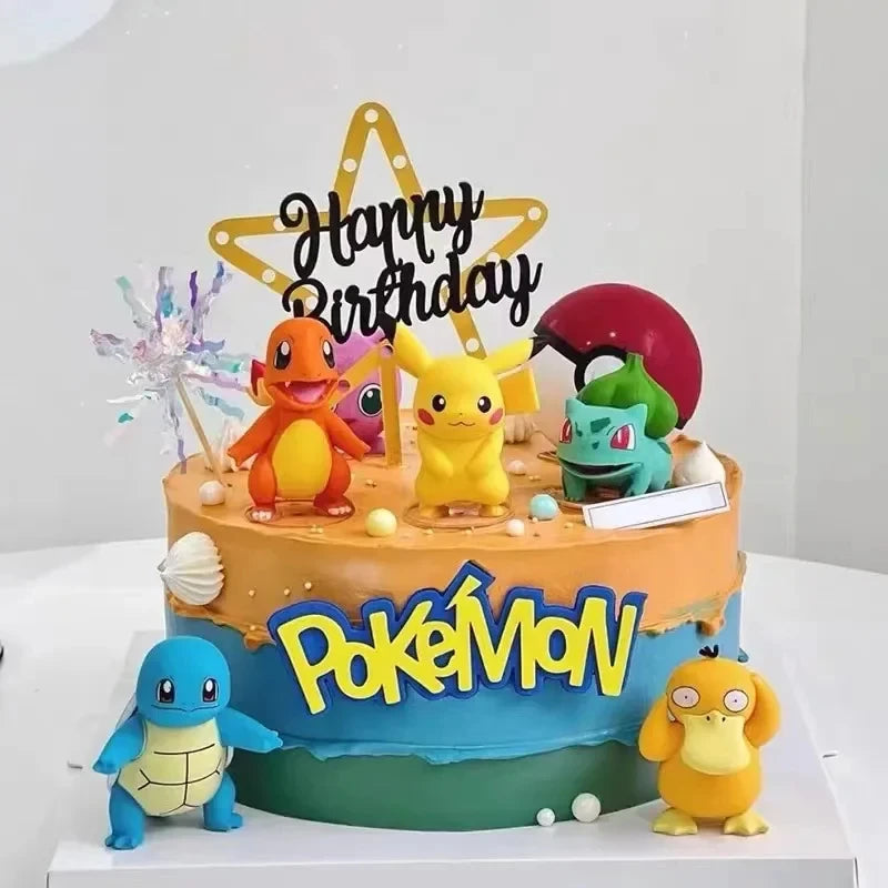 Pokemon Doğum Günü Partisi için Pikachu Kek Topper Seti - Kıbrıs