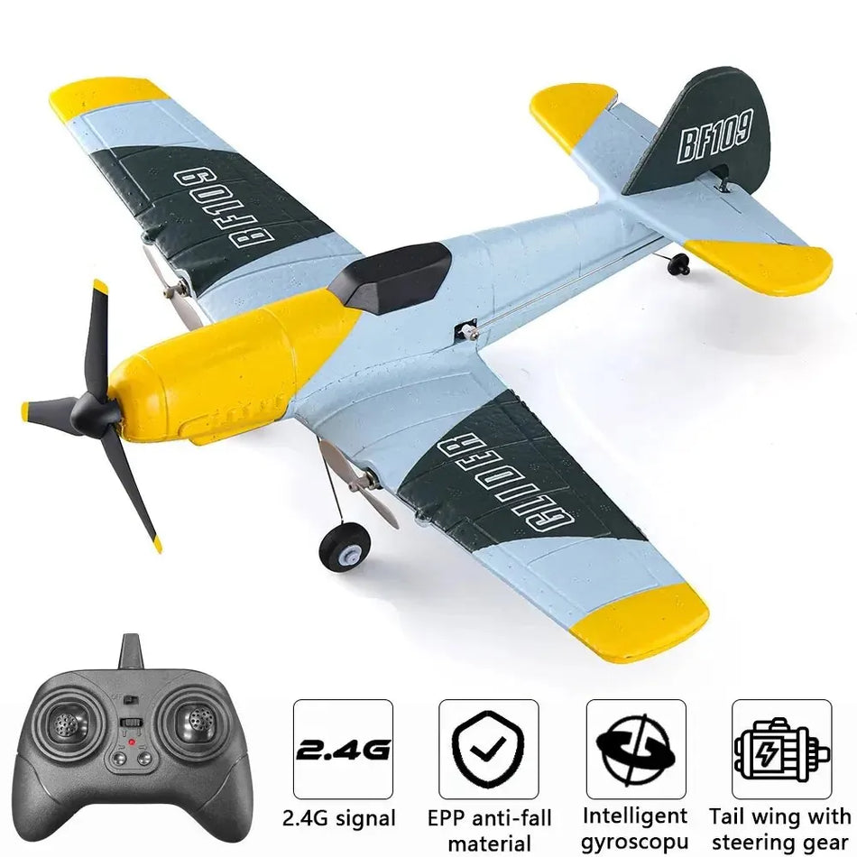 طائرة Fremego BF109 RC - طائرة شراعية مقاتلة من الفوم EPP بتردد 2.4G للمرح في الهواء الطلق 