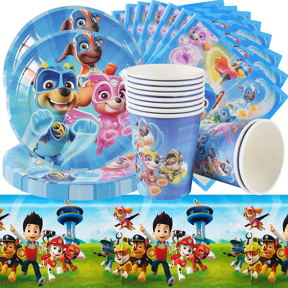 PAW Patrol Birthday Party Decoration Kit with Balloons and Tableware - Cyprus