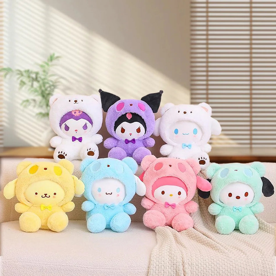 Kawaii 20cm Sanrio Plush Toys - Hello Kitty, Cinnamoroll, Kuromi & More