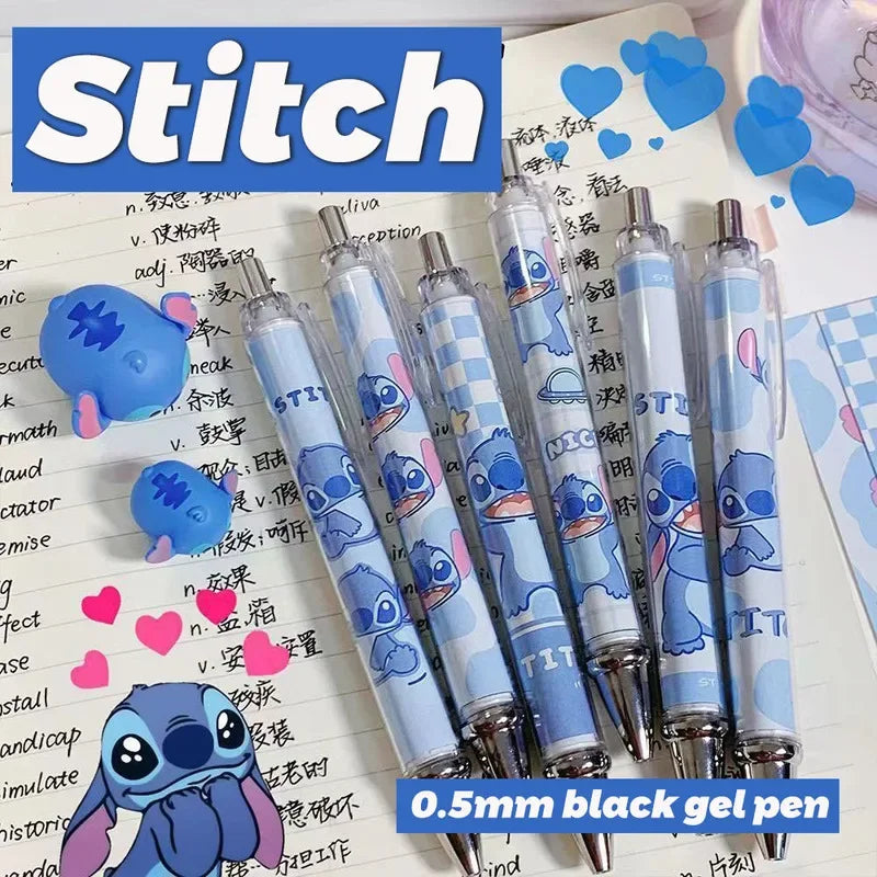 Stitch Gel Pen Set - 0.5mm Black Ink Signature Pen - Stationery Gift - Cyprus