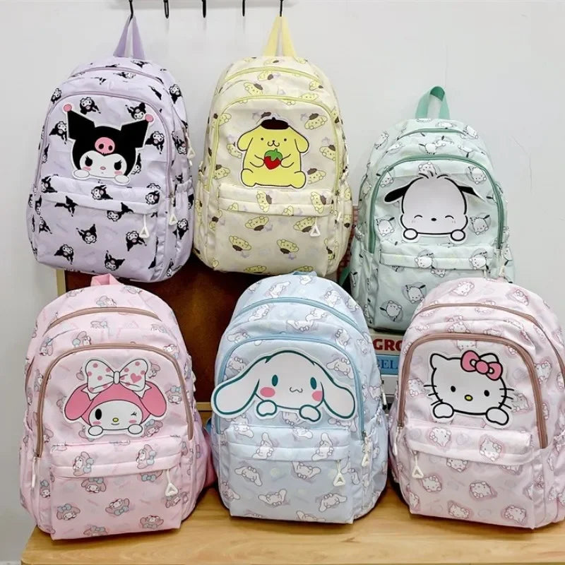 Tornister szkolny Sanrio Anime - Kuromi, Cinnamoroll, My Melody, Pochacco Plecak dla dzieci 