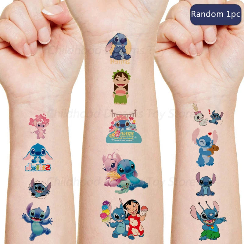 Disney Stitch Tempreary Tattoo Stickers - подарок на день рождения детской вечеринки - Кипр