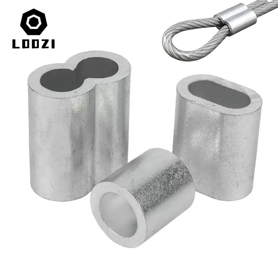 Aluminium 8-Type Wire Rope Crimp Sleeves and Ferrules for Secure Cable Locking