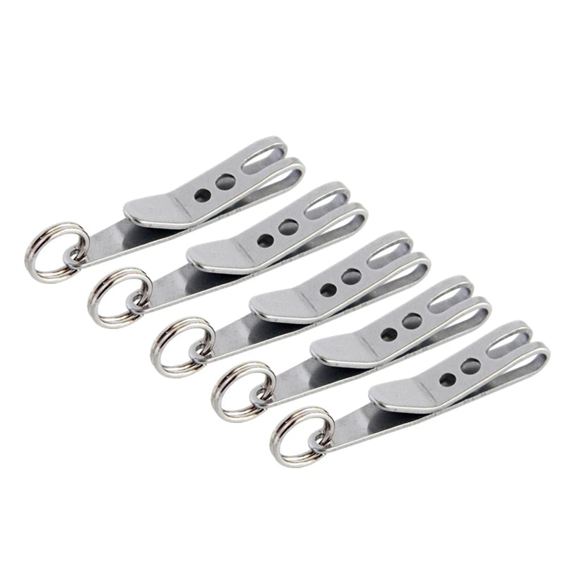 1PC Multitools Pocket Stainless Steel Bag Waist Belt Hanging Clip Mini Metal Key Buckles Pocket Clips Carabiner Outdoor Gadget