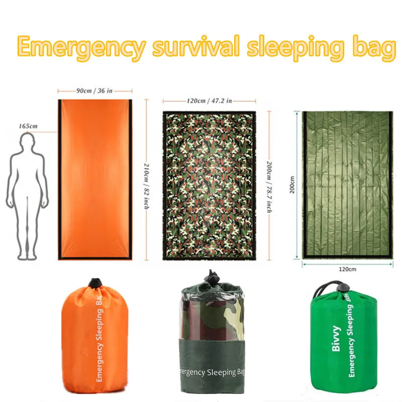 Emergency Thermal Sleeping Bag - Waterproof Lightweight Bivy Sack