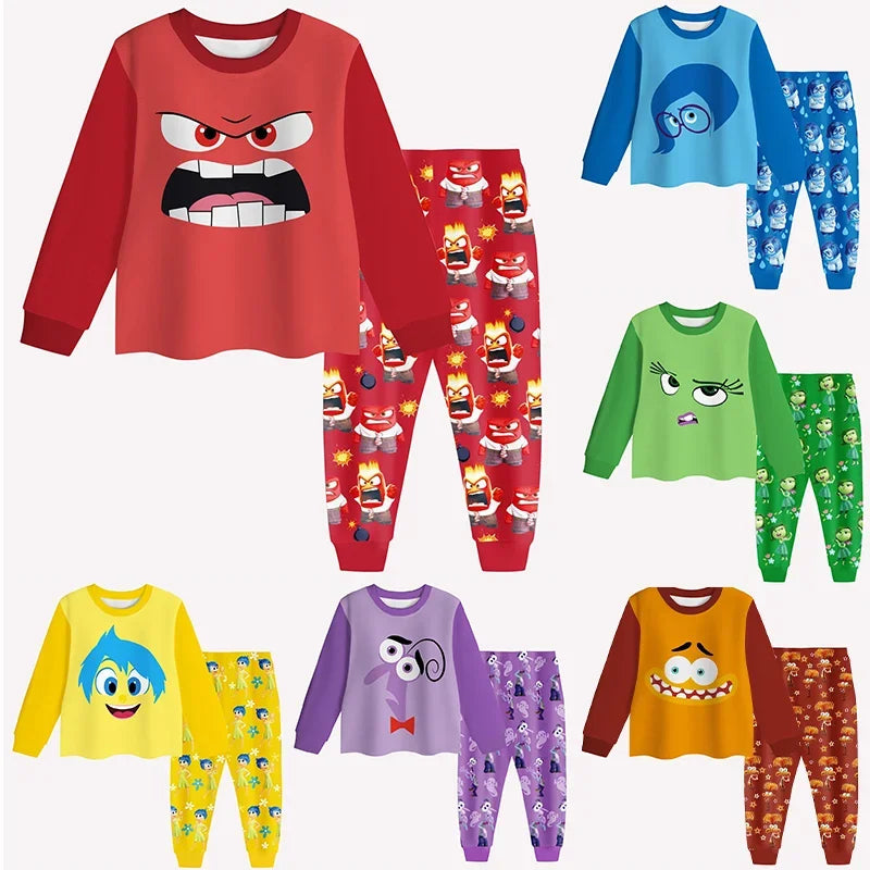 Inside Out 2 Long Sleeved Pajamas Set - Kids Nightwear Gift - Cyprus