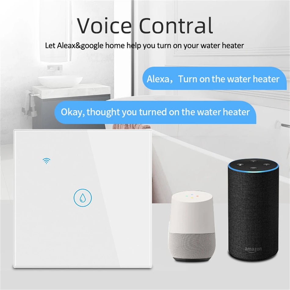 Chevolink Smart WiFi Water Habinier Touch Interrupteur 20A / 40A pour Alexa & Google Home