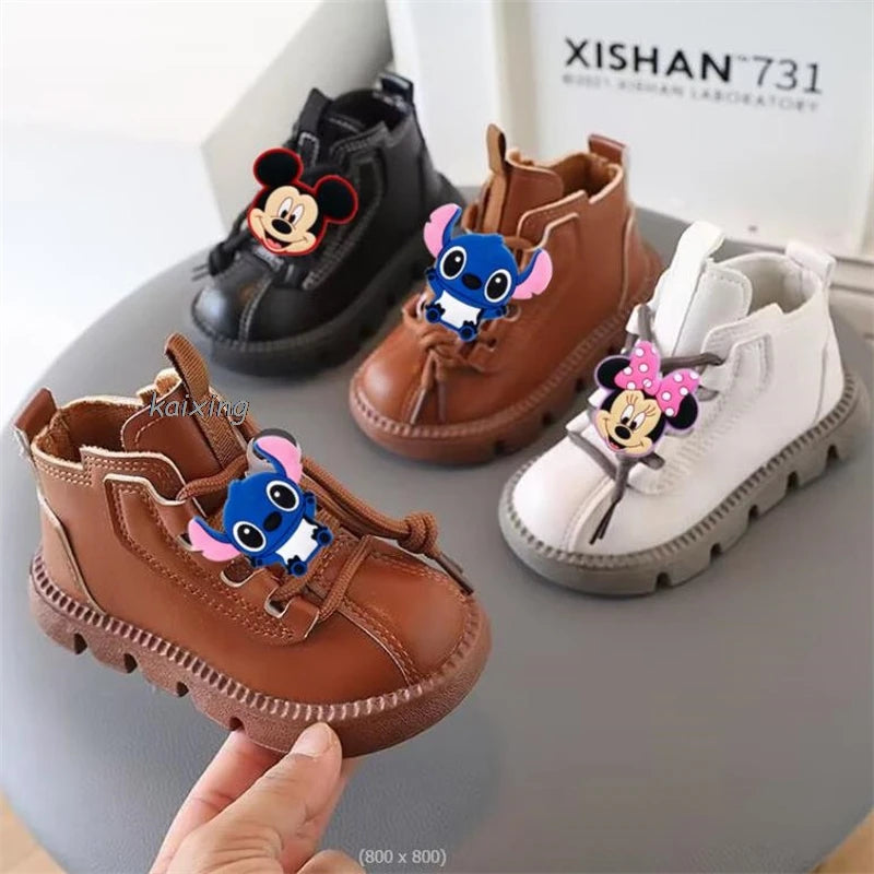 MINISO Disney Mickey & Minnie High Top Kids Boots