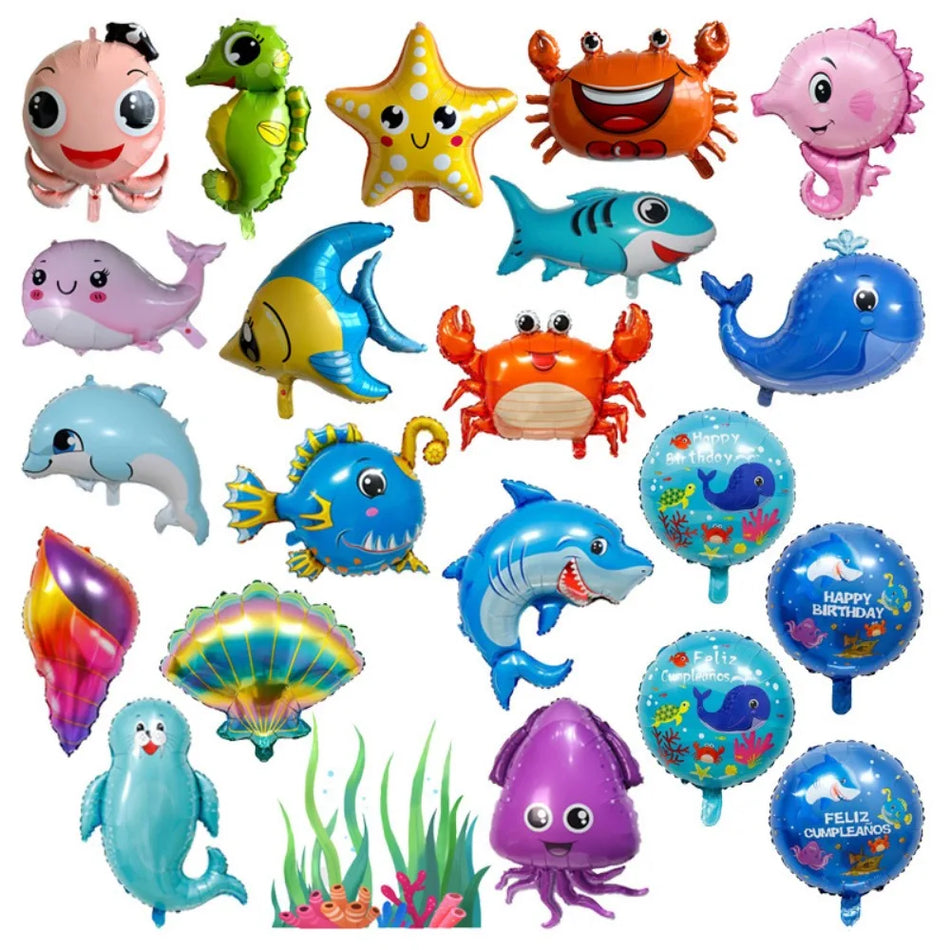 Ocean Animals Balloons Whale Dolphin Octopus Birthday Party Decoration - Cyprus