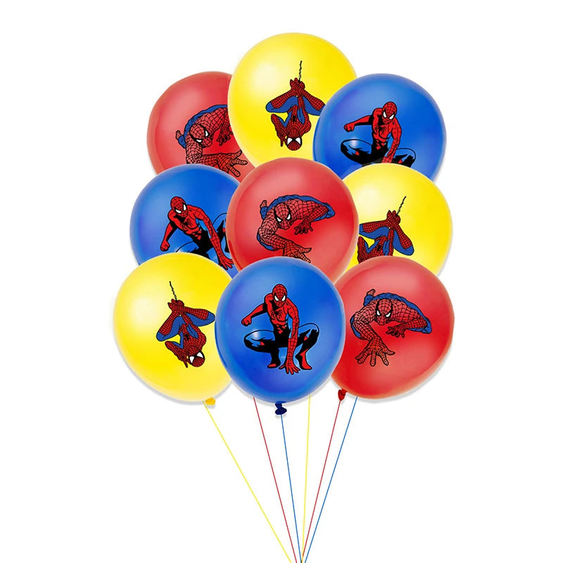 🔵 Spiderman 12 inç lateks balonlar hava globos erkek doğum günü partisi dekorasyon oyuncakları - Kıbrıs