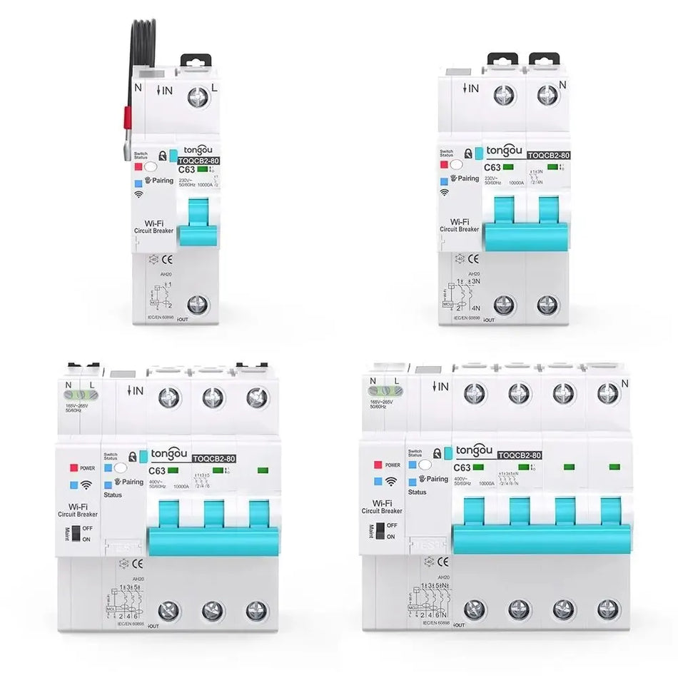 Tongou TOQCB2 Smart WiFi Power Metering Circuit Breaker avec télécommande