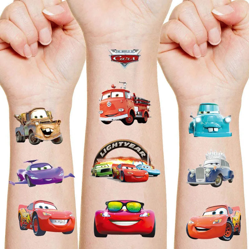 🔵 Disney Pixar Cars McQueen Tattoo Stickers