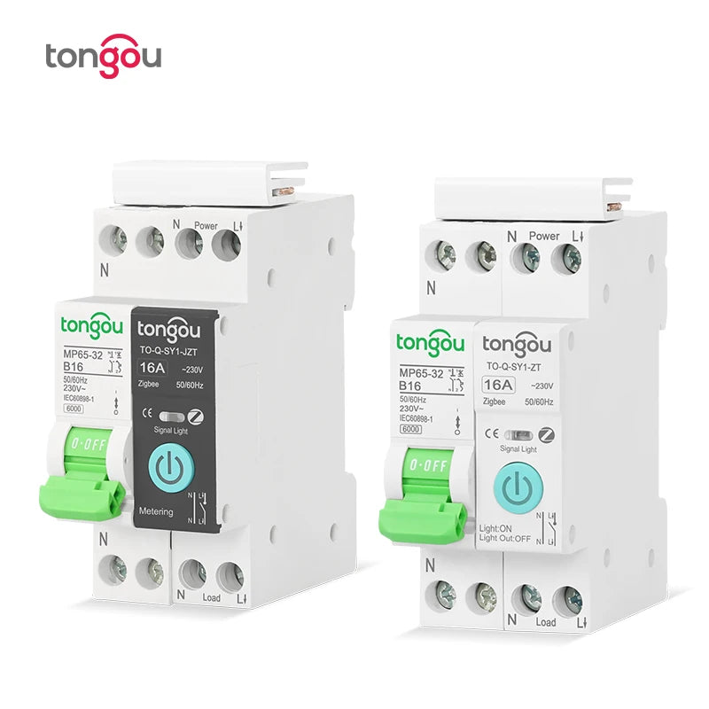 Tongou Tuya Zigbee Smart Circuit Breaker mit Messung, 16A/32A, Fernbedienung