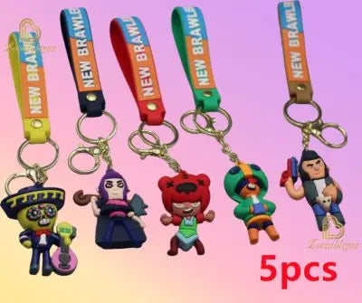 Poco Spike Nita Anime Keychain Charms - Cute Cartoon Figures for Game Fans