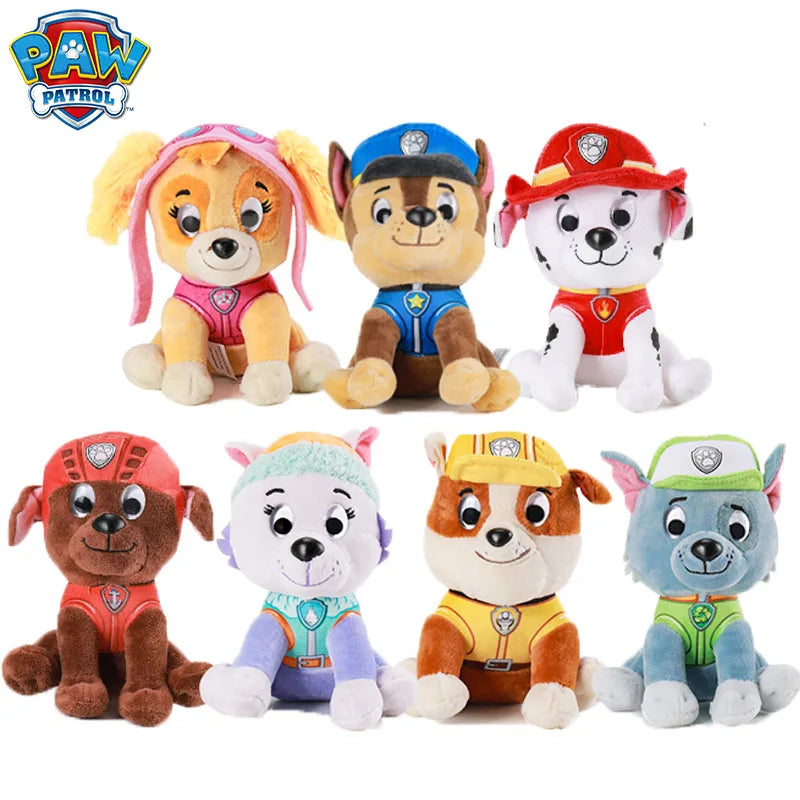 Αυθεντικές Λούτρινες Κούκλες Paw Patrol - Chase, Skye, Everest, Tracker, Apollo, και Robodog (15-18cm) 