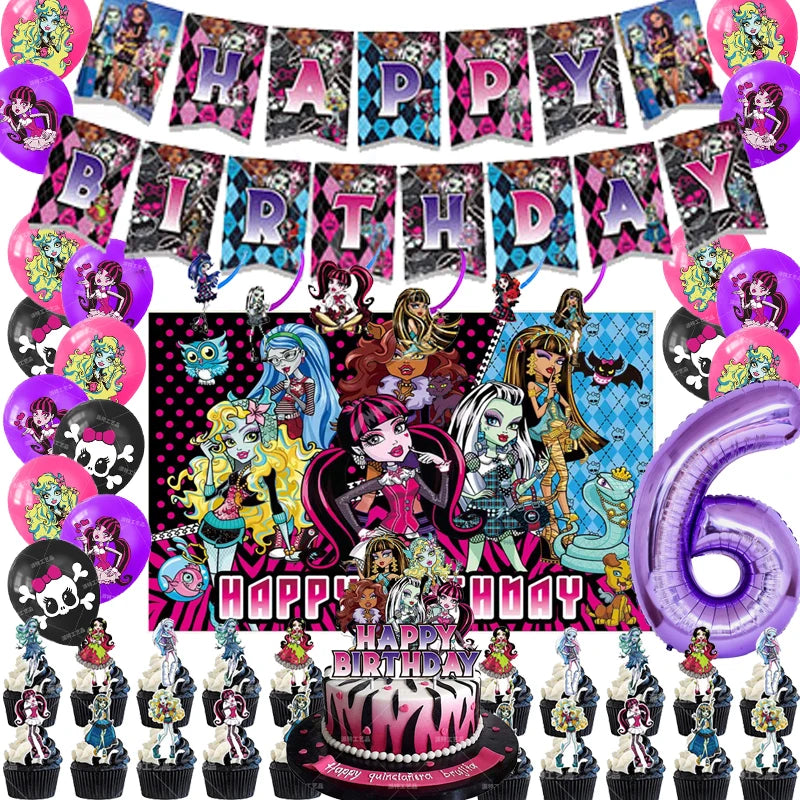 Monster High Helium Balloons - Kids Birthday Party Decoration - Cyprus