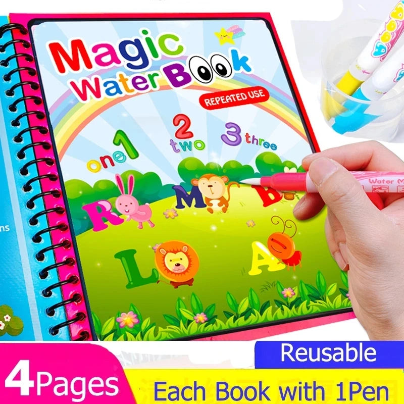 Βιβλίο ζωγραφικής Montessori Toys Reusable Coloring Book Magic Water Drawing Βιβλίο Ζωγραφική Παιχνίδια ζωγραφικής Παιχνίδια με αισθητηριακά παιχνίδια πρώιμης εκπαίδευσης για παιδιά