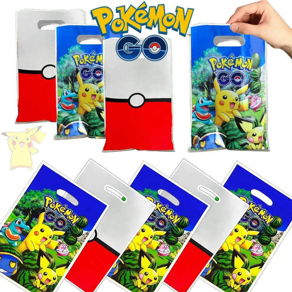 🔵 Подарочные пакеты Pokemon Pikachu Pokeball - комплект 20 - Favors для вечеринки по случаю дня рождения - Кипр