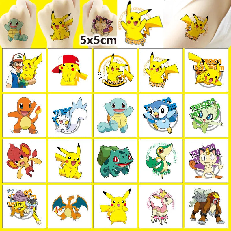 Cute Pikachu Christmas Tattoo Stickers - Cyprus