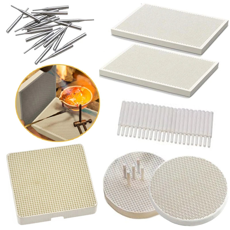 Honeycomb Ceramic Soldering Board with Special Needles for Jewelry Making