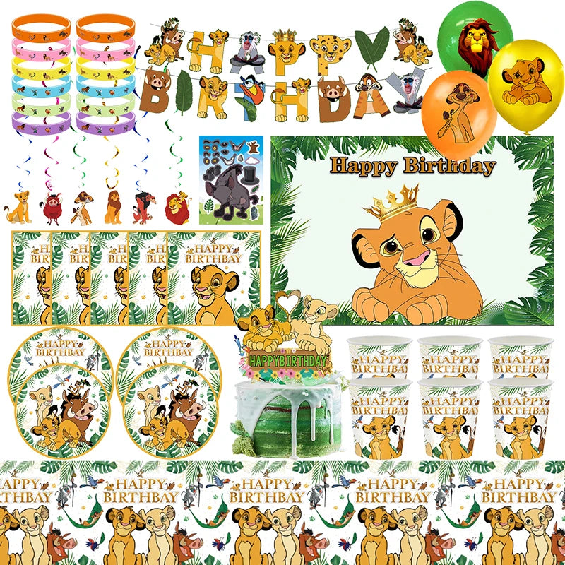 Lion King Birthday Party Supplies - Simba Tableware, Balloons & Decorations - Cyprus