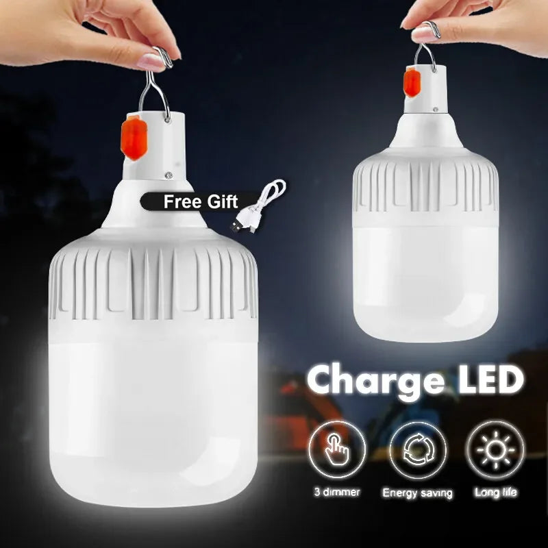 USB Rechargeable LED Camping Lantern IP65 Waterproof Emergency Light