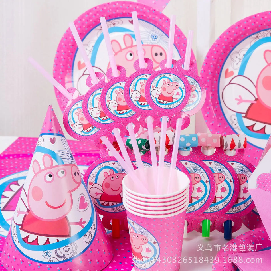 🔵 Peppa Pig Çocuk Doğum Günü Partisi Malzemeleri - Kıbrıs