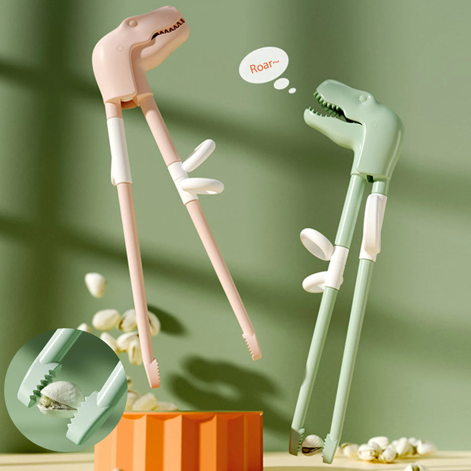 Cartoon Dinosaur Chopsticks για παιδιά Πρακτική μάθηση Chopsticks για αγόρια κορίτσια τρία δάχτυλα τοποθεσία πόρπη ανθεκτική