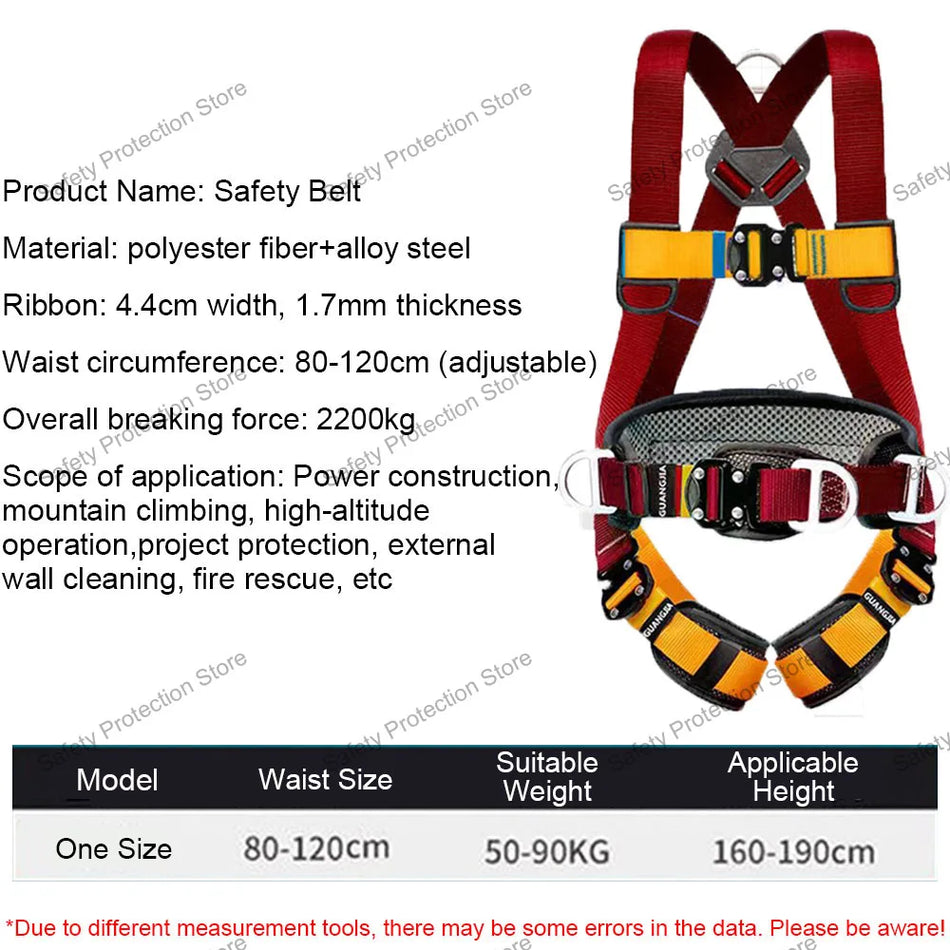 High Altitude Safety Harness with 5-Point Full Body Protection 🧗‍♂️