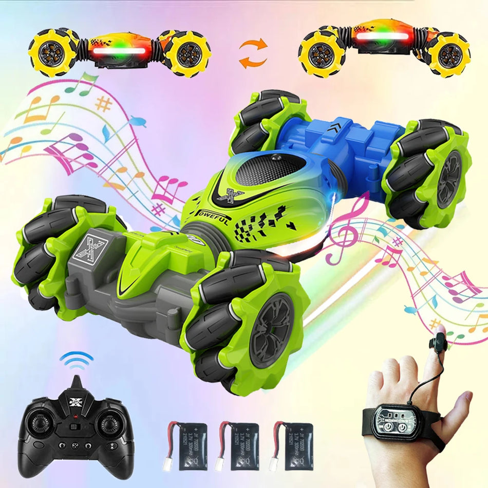 4WD RC Araba Oyuncak 2.4G Radyo Uzaktan Kumanda Arabaları RC İzle Jest Sensör Döndürme Twist Stunt Drift Araç Oyuncak Çocuklar İçin