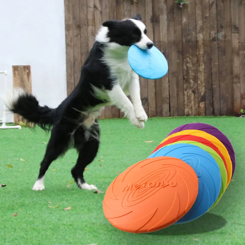 Ouzey ısırmaya dayanıklı uçan disk oyuncak köpekler için - Etkileşimli eğitim ve açık hava eğlencesi