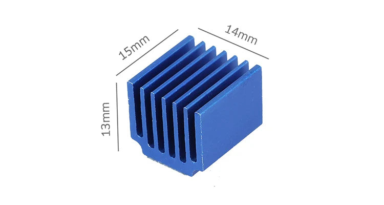 MacroBase Aluminium Alloy Heatsink for Nema17 Stepper Drivers - 5pcs