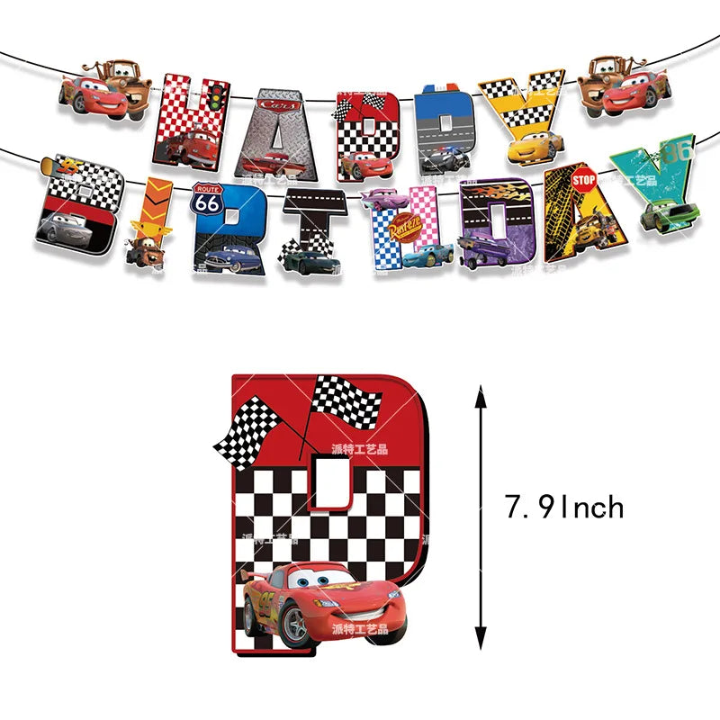 🔵 Disney Pixar Cars Lightning Mcqueen Birthday Party Tableware Set - Cyprus