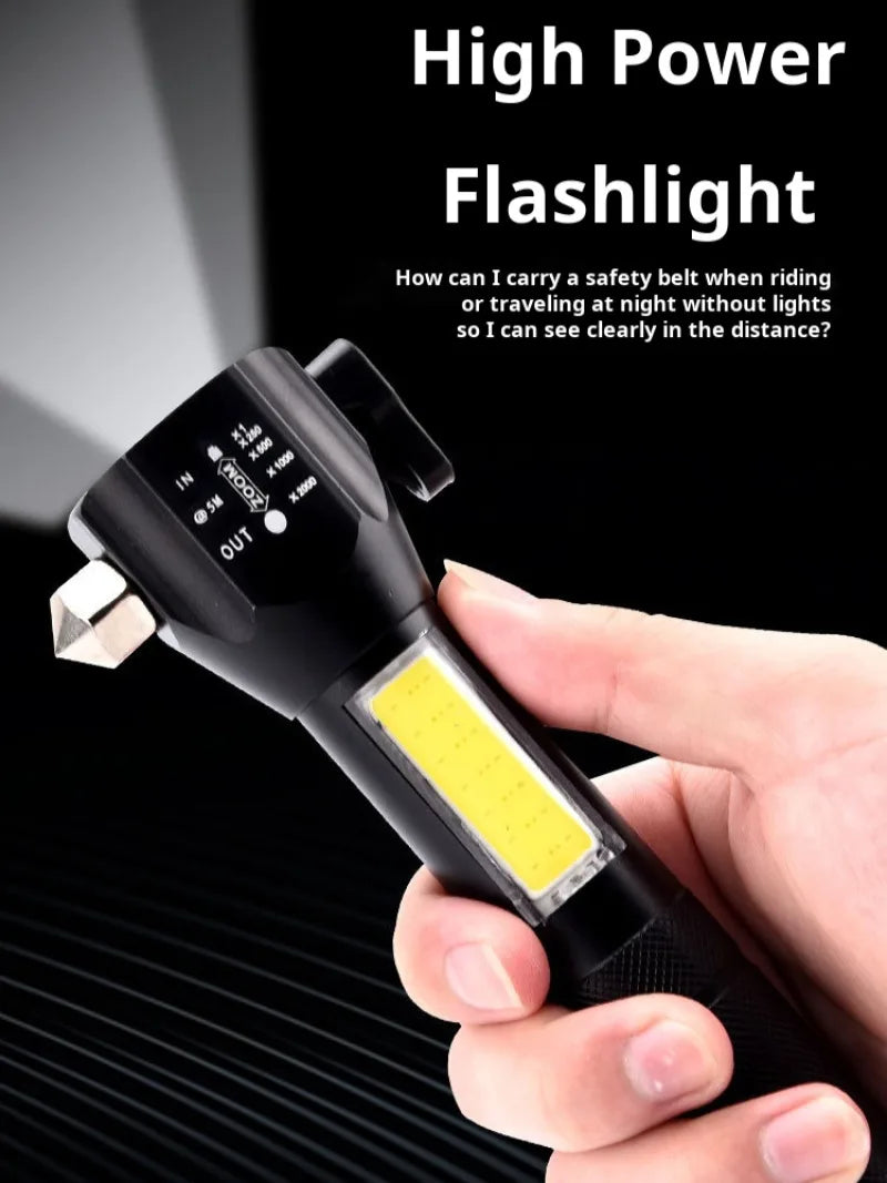 Rechargeable Car Safety Hammer with Strong Light 🚗🔨