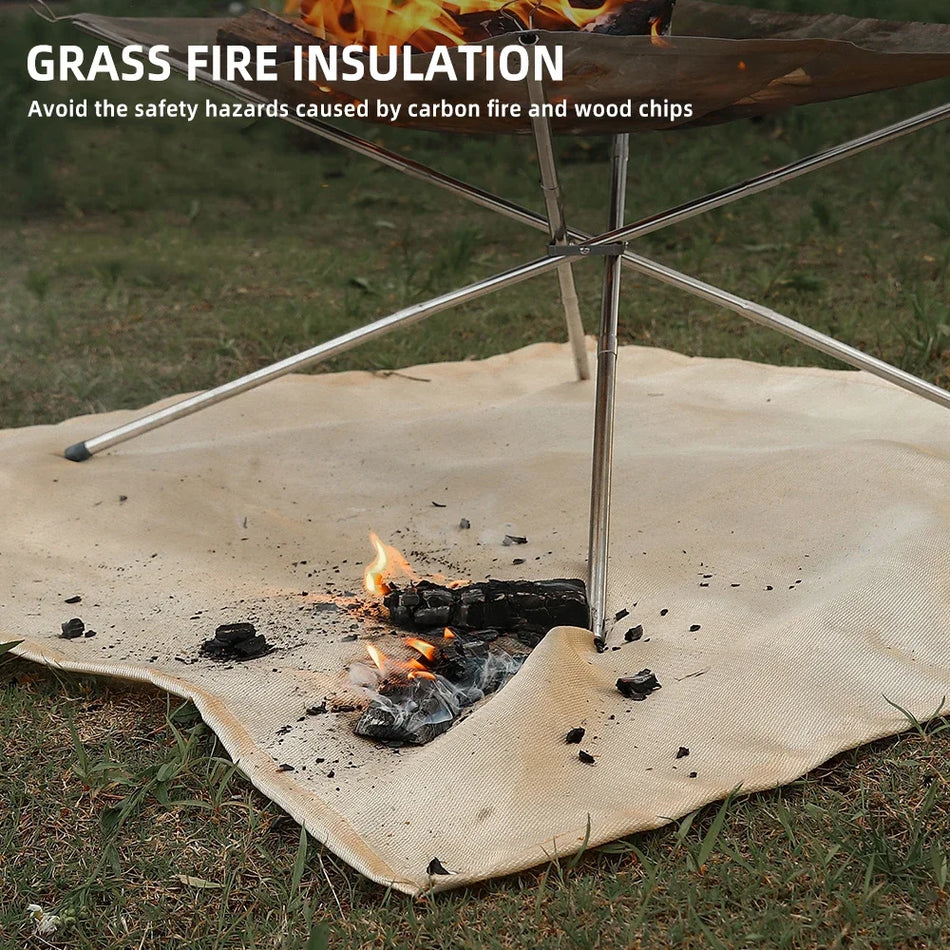 Barbecue Pad Fire Decke Camping feuerfestes Stoff Feuerstelle Picknick BBQ PAD Hochtemperatur Anti-Scald Flammes Reparaturententeppich